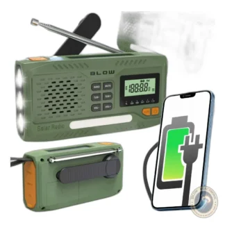 Radio solarne z latarką i powerbankiem 4500 mAh — zdjęcie 1